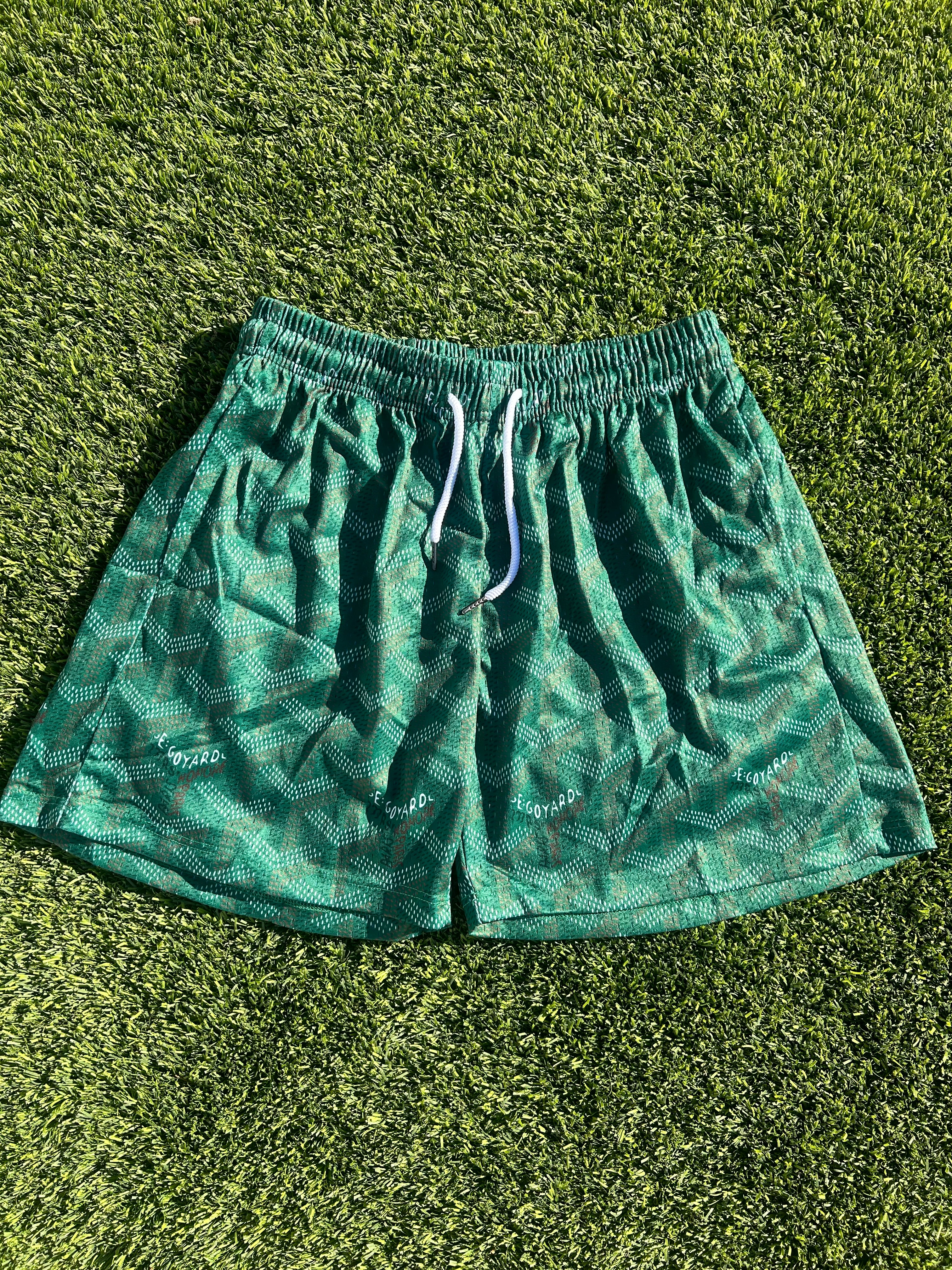 lucky green custom luxury mesh shorts