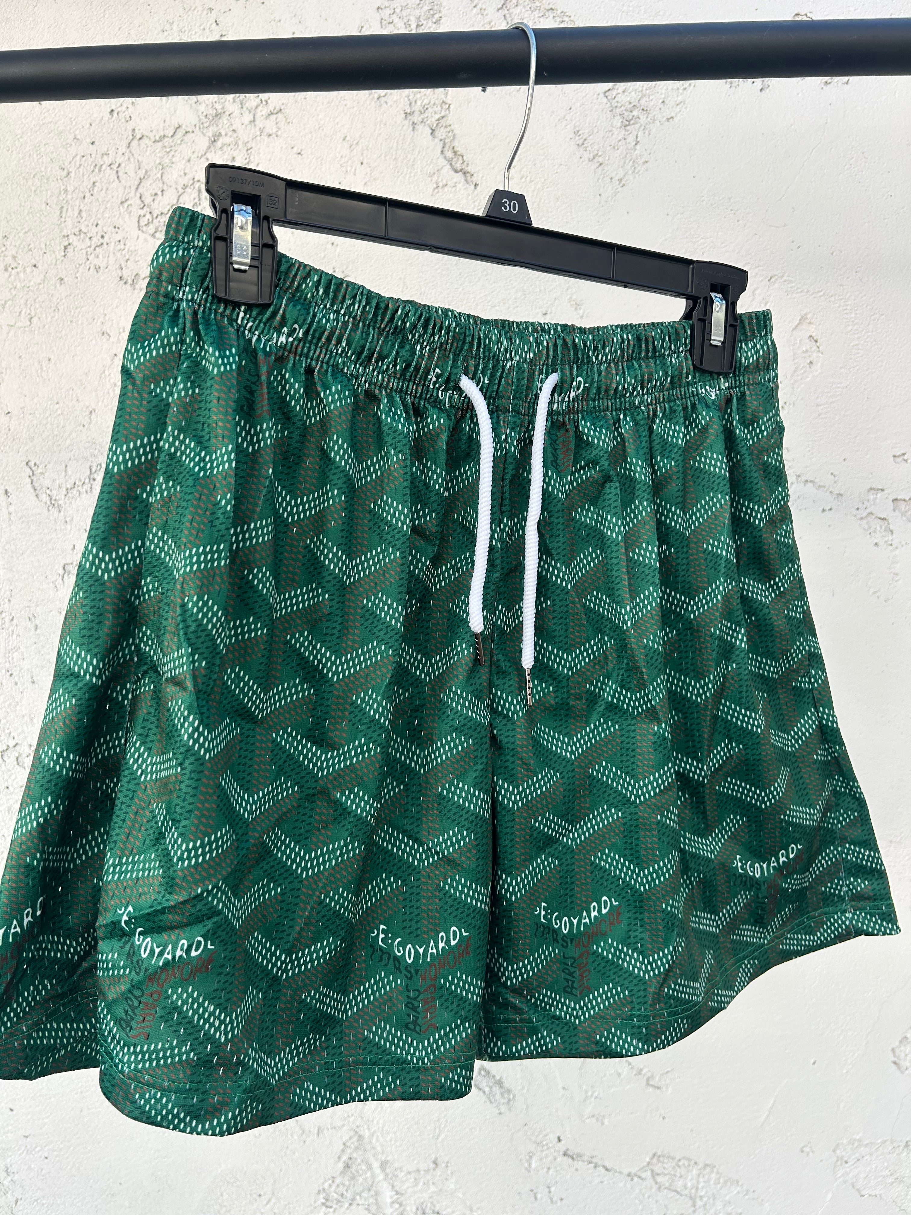 lucky green custom luxury mesh shorts