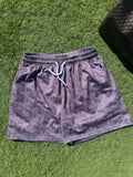 "matte violet" luxury custom mesh shorts