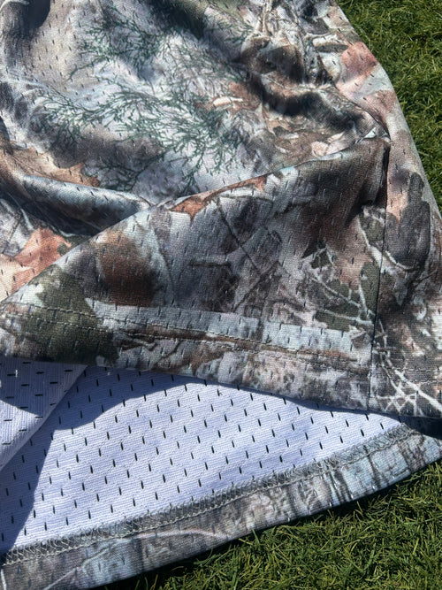 "saguaro's" signature camo mesh shorts