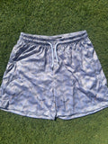 light grey/beige custom luxury mesh shorts